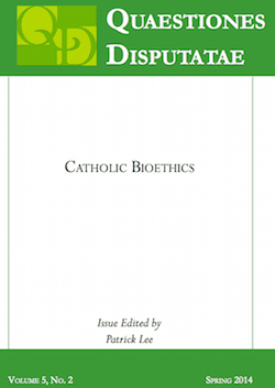 Quaestiones Disputatae Catholic Bioethics book cover